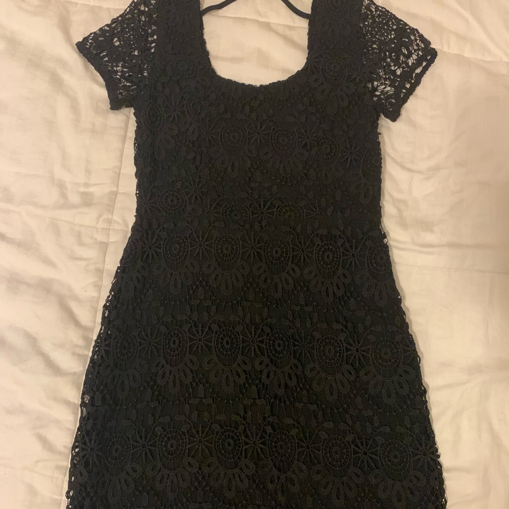 Hollister Black Lace Mini Dress